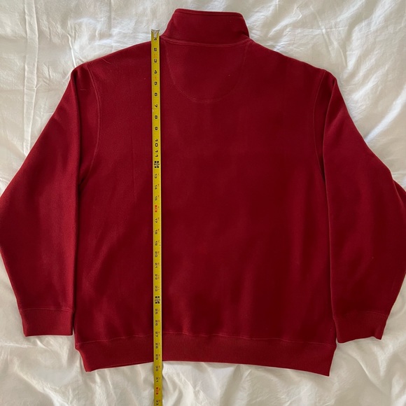 IZOD Large Burgundy Pullover Fleece - Picture 2 of 4
